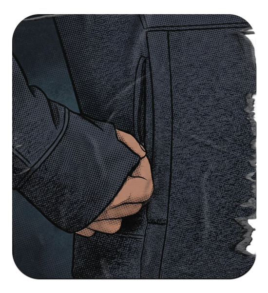 Third Hidden Zipper Pocket Feature